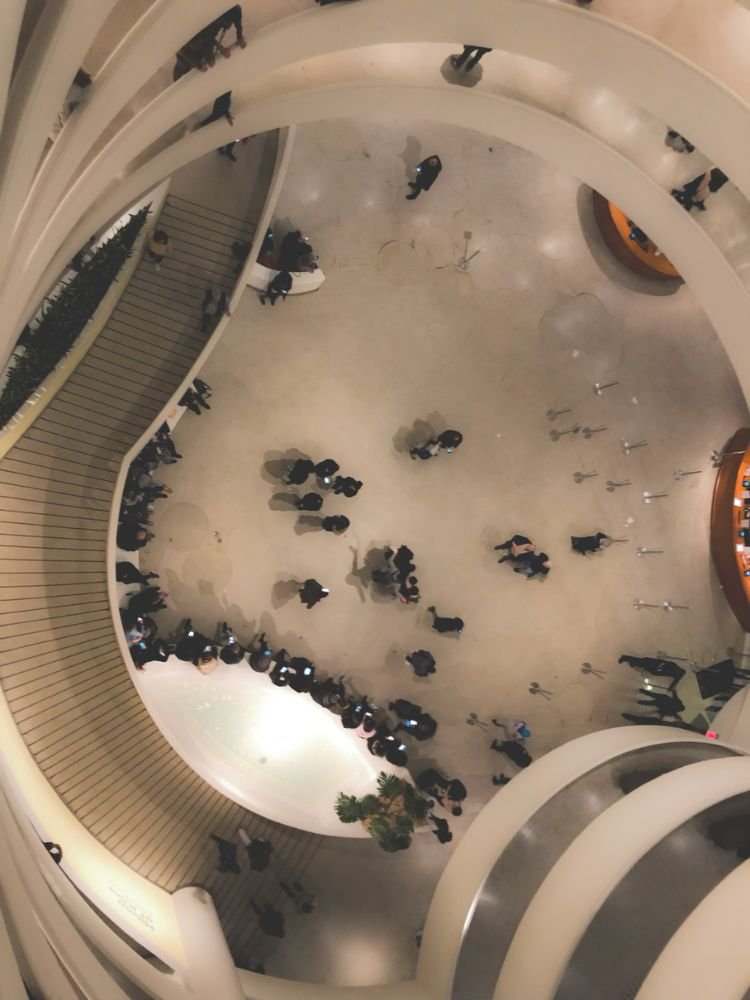 Museus de Nova York de graça ou quase de graça. Foto mostrando as rampas icônicas do Guggenheim.